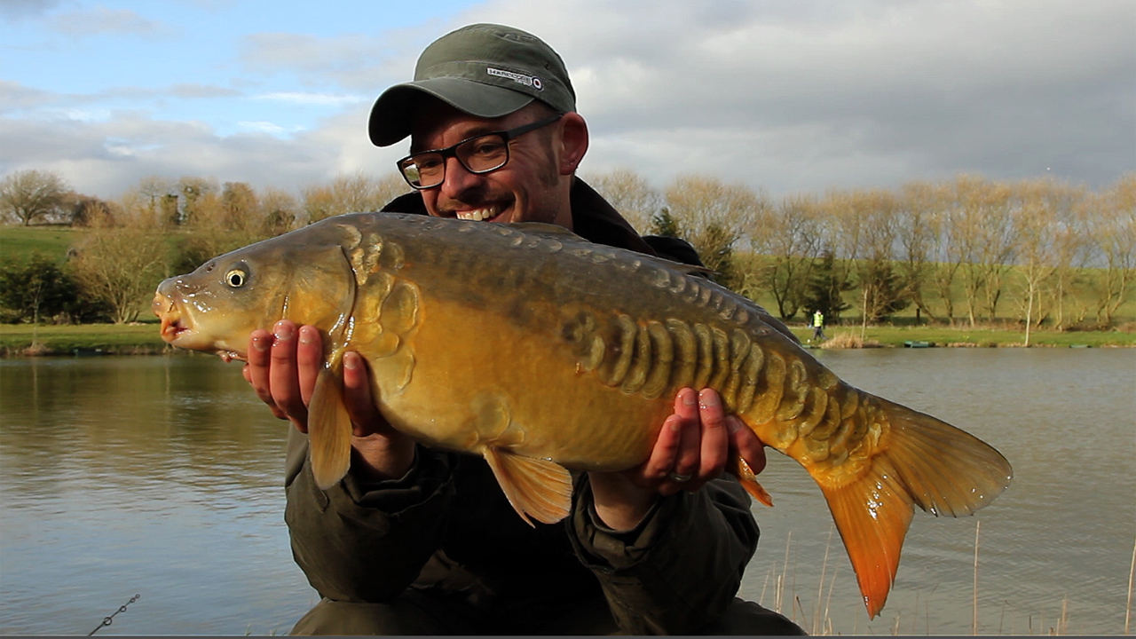 Mirror Carp caught at Hunters Lake